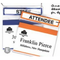 Vinyl Double Pouch Name Tag Holder w/ Elastic Cord (4"x3")